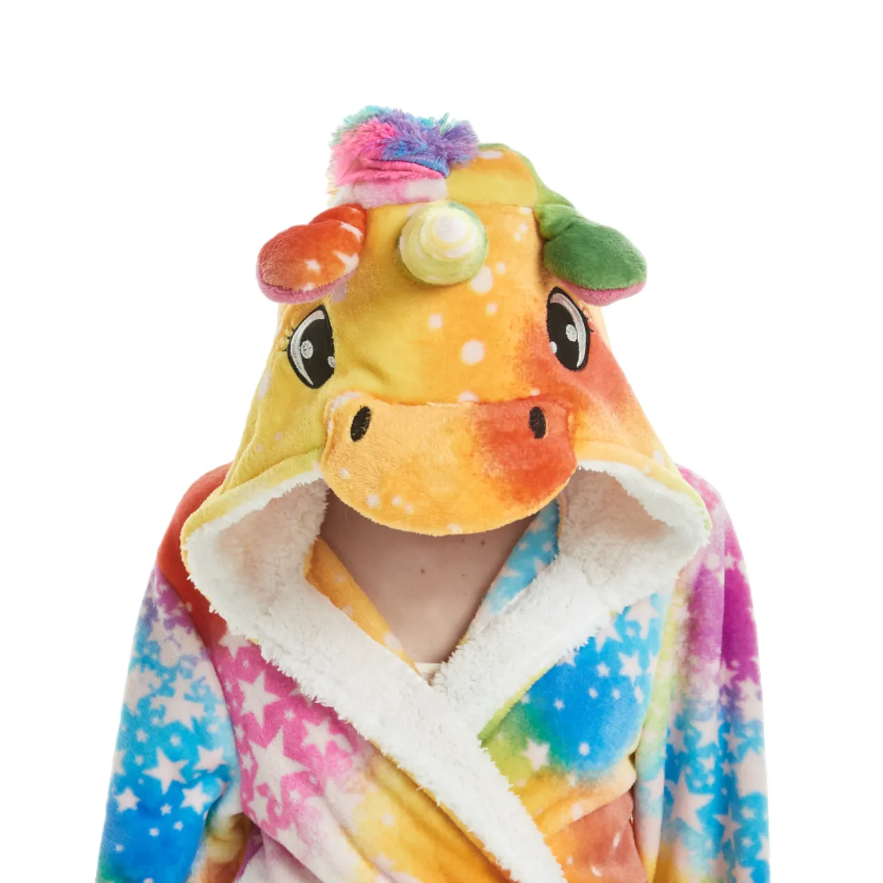 Yellow Bright Sky Unicorn Adult Bathrobe