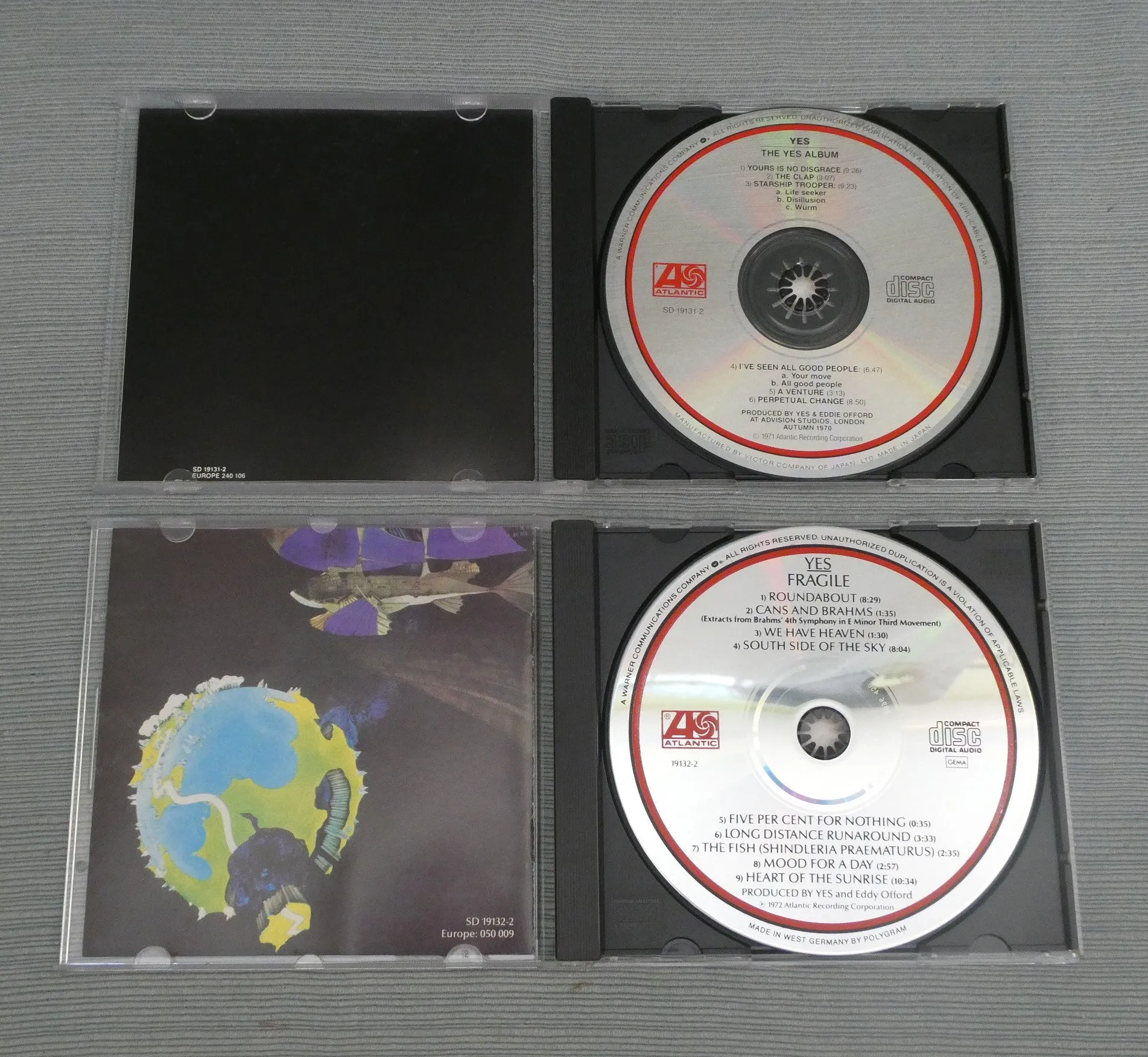 Yes 2 CD Lot - The Yes Album and Fragile